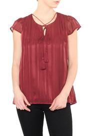  Burgundy Red Blouse