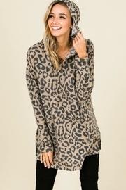  Leopard Hooded Top