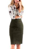  Straight Pocket Skirt