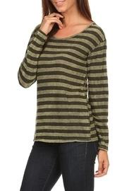  Olive-striped Long-sleeve Tee