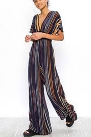  Striped Dolman-sleeves Romper