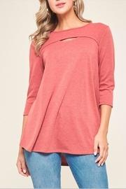  Ribbed Key-hole Top