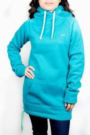 Teal Hoodie Dress