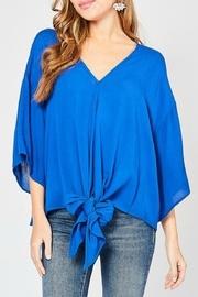  Oversize Tie-front Top