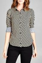  Slanted Stripes Button-down