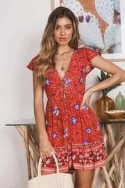  Red-flirty Boho Dress