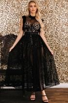  Black Leopard Dress