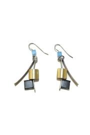  Aqua Squares Earrings