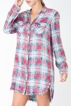  Plaid Button-down Dress