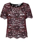  Red Lace Top