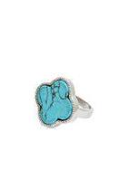  Turquoise Clover Ring
