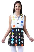  Contrasting Dot Vest