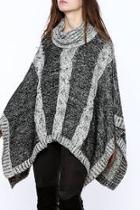  Knitted Cowl Neck Poncho