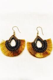  Golden Fan Earring