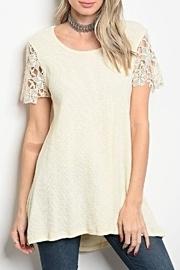  Cream Crotchet Top