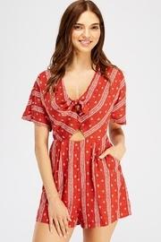  Cutout Tie Romper