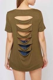  Olive Cut-out Top