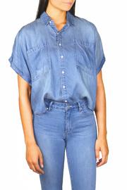  Oversized Short Sleeve Button Up