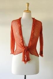  Terracotta Ruffle Cardigan