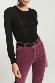 Micro Rib Ls Crewneck Sweater