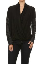  Wrap Pleather Top