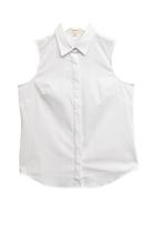  White Pleated-back Blouse