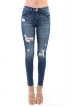  High Waist Distressed Jeans