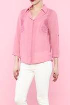  Pink Flower Blouse