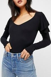  Shoulder Ruffle Top