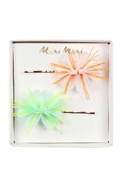  Hair Slides Fabric Pom Poms