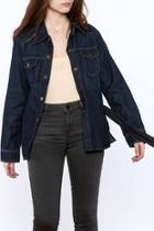  Denim Belted Jacket