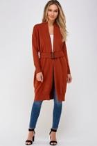  Long Belted Cardigan