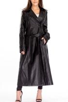  Faux Leather Duster