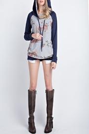  Navy Floral Sweatshirt
