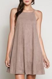 Solid Suede Dress
