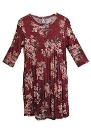  Burgundy Floral Tunic