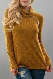  Turtleneck Button Top