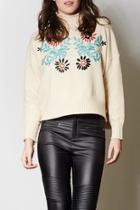  Embroidered Pullover Sweater
