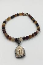  Fire-agate Necklace Crystal-buddha