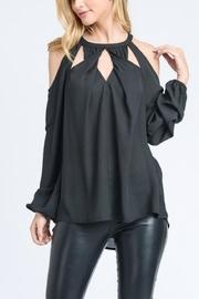  Neckline-detail Cutout Blouse