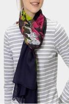  Navy Floral Scarf