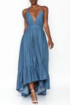  Hi-low Denim Dress