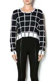  Cropped Windowpane Sweater