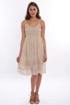  Beige Crochet Sundress