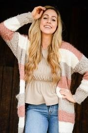  Curled Up In Stripes Cardigan