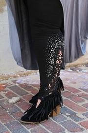  Rhinestone Embroidered Leggings