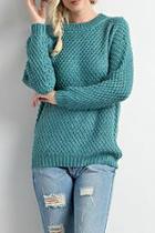  Blue Knit Sweater