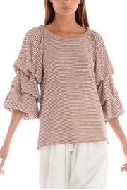  Ruched Striped Top