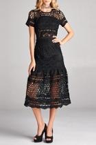  Cotton Lace Midi Dress