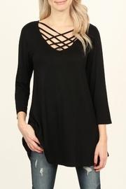  Lattice Strap Flared-tunic